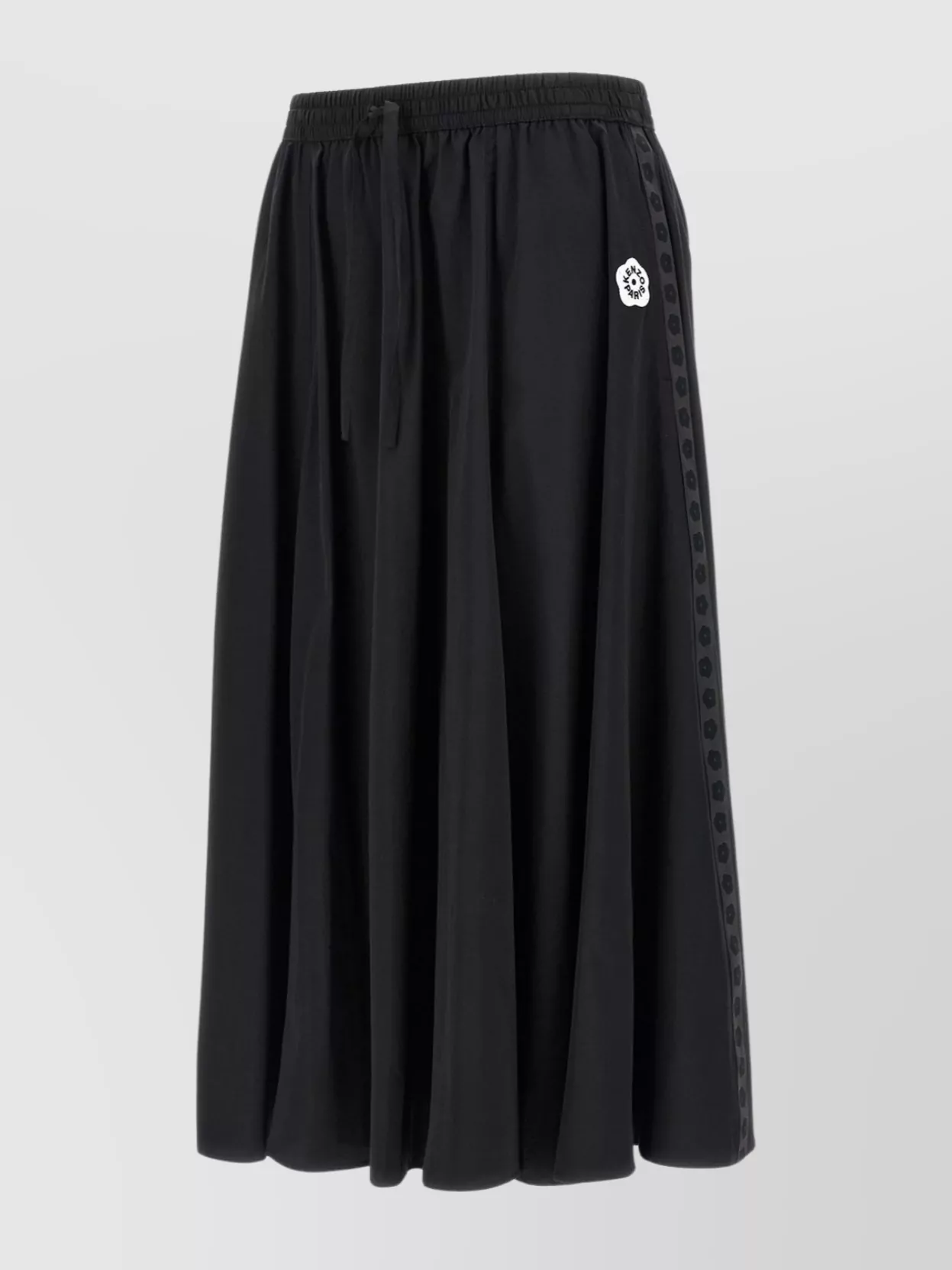Kenzo Boke Flower 2.0 Skirt With Flared Hem And Bow Detail In Black