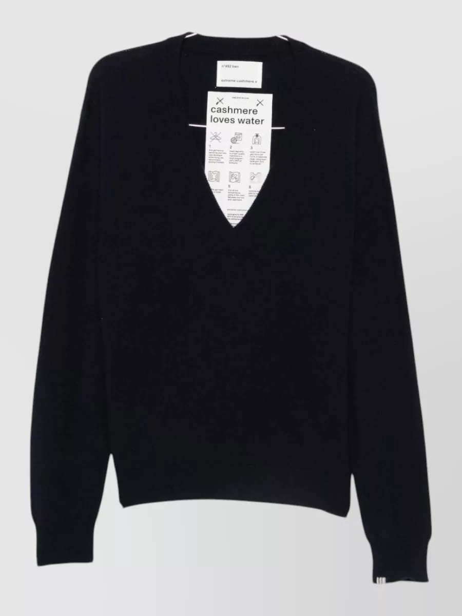 Extreme Cashmere Ribbed Cashmere V-Neck Sweater
