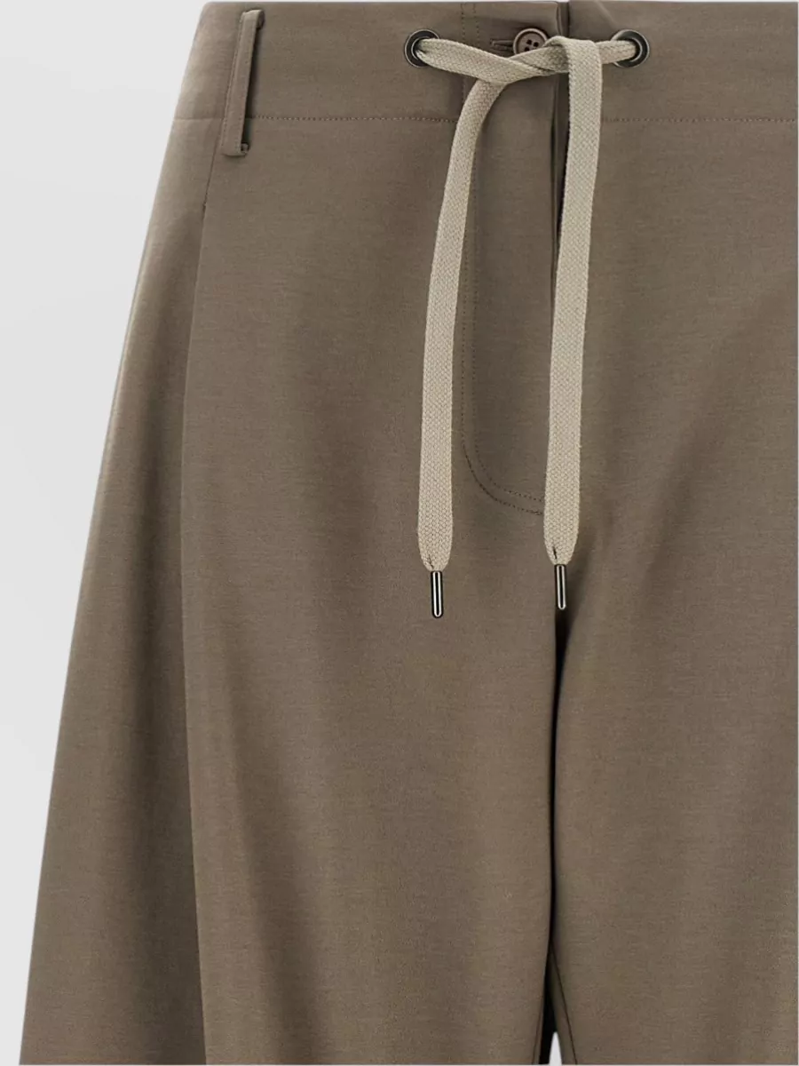 Brunello Cucinelli Cropped Wide-Leg Trousers