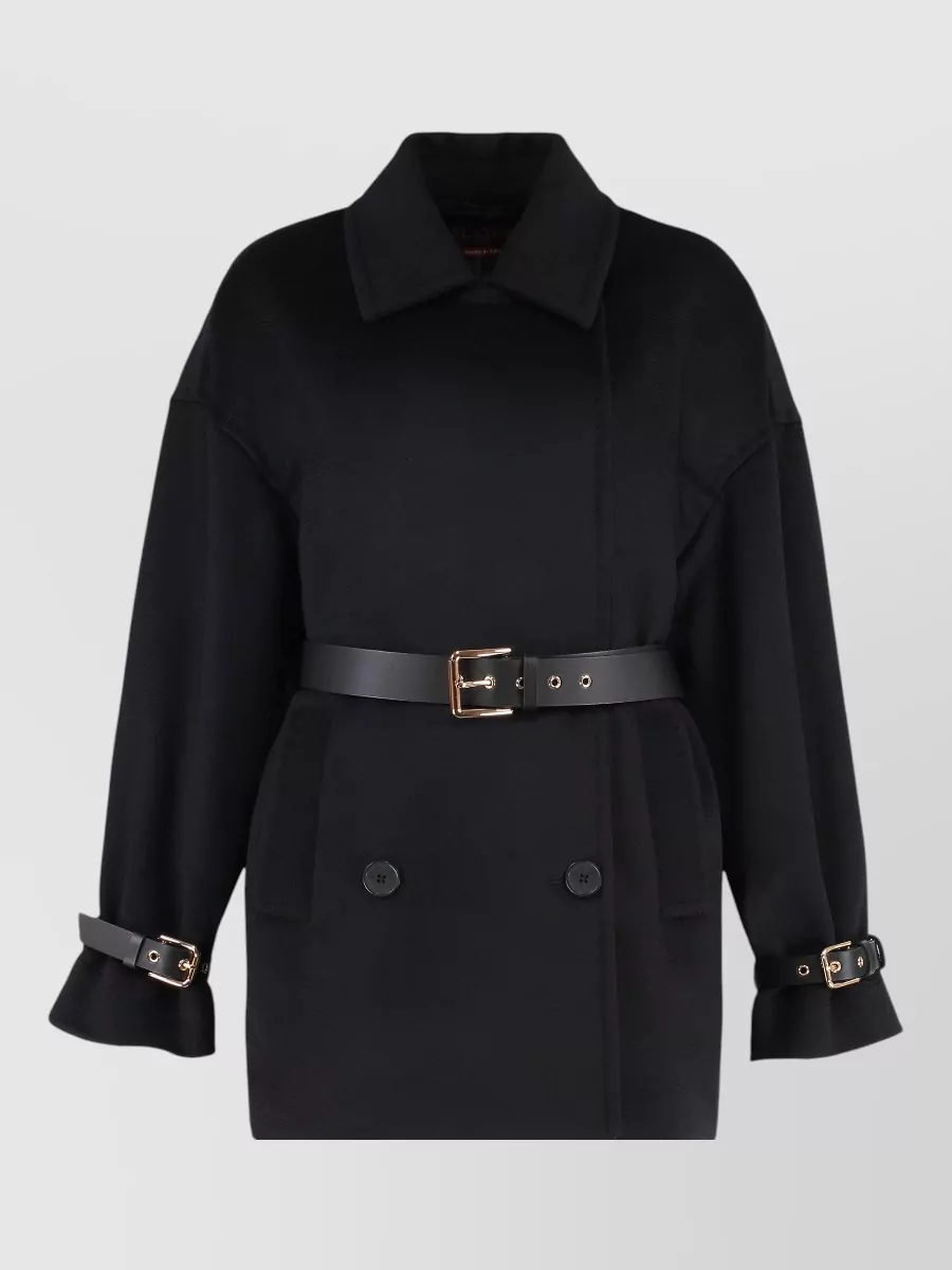 S Max Mara virgin wool double-breasted coat