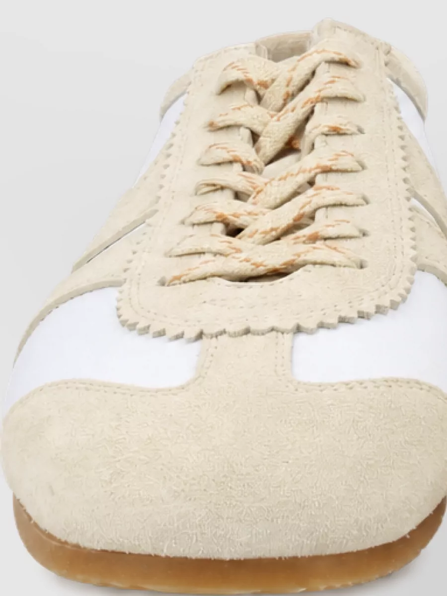 Dries Van Noten leather lace-up sneakers