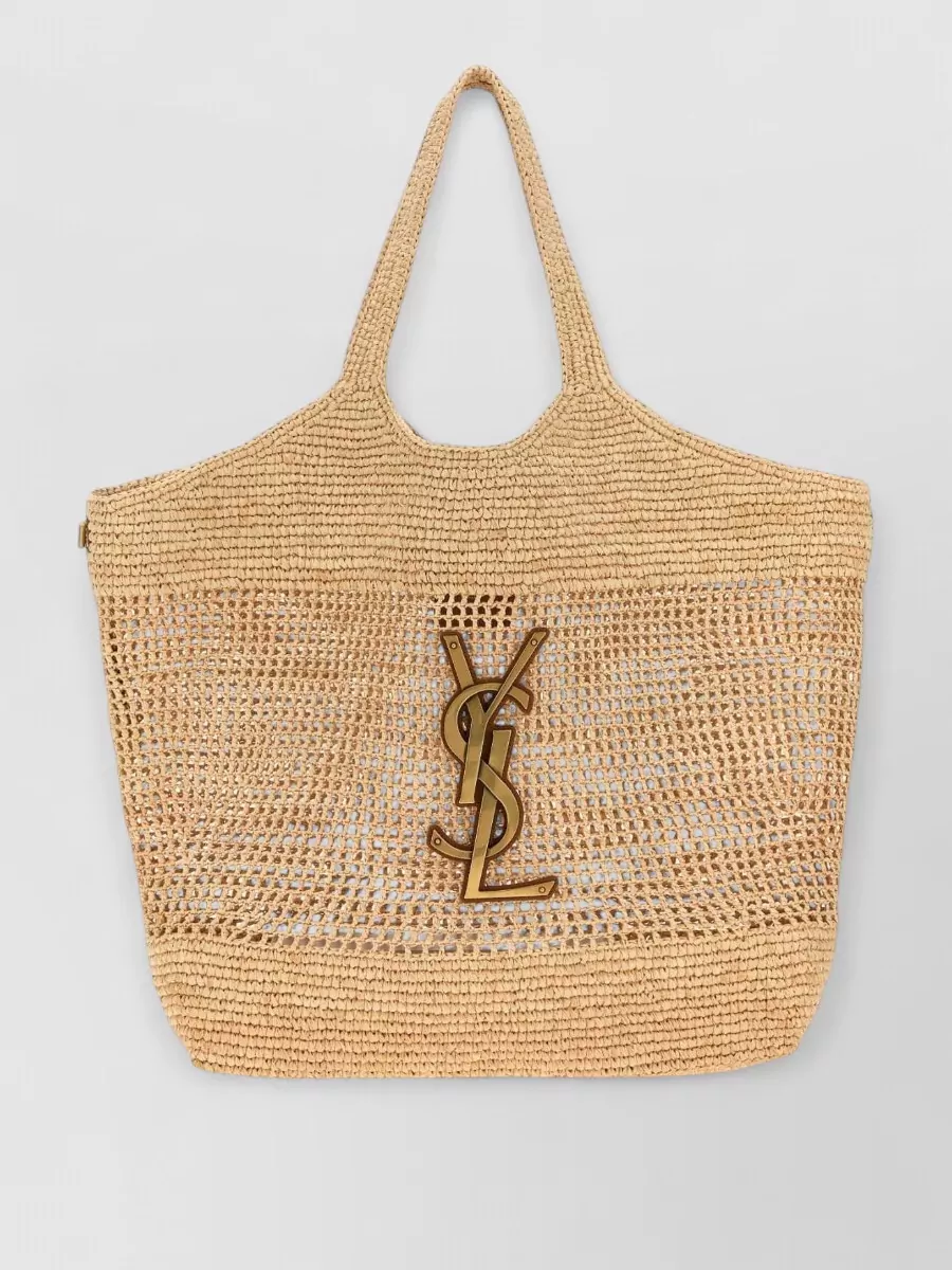 Saint Laurent Icare maxi raffia beach bag
