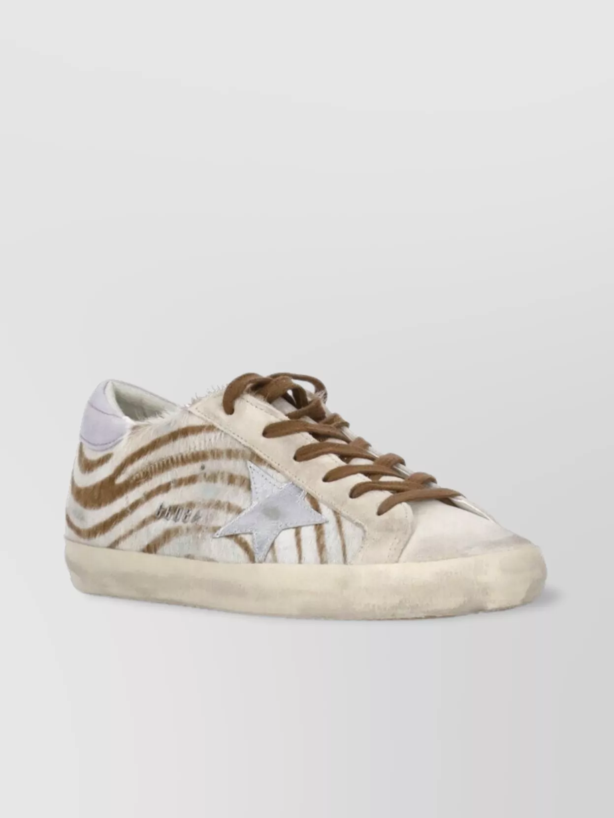 Golden Goose Super-star Sneakers In Zebra Pony Hair