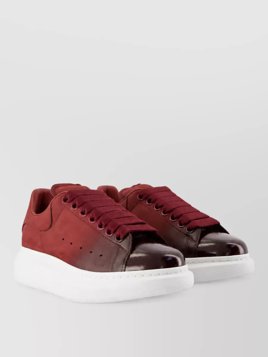 Alexander McQueen leather oversized lace-up sneakers