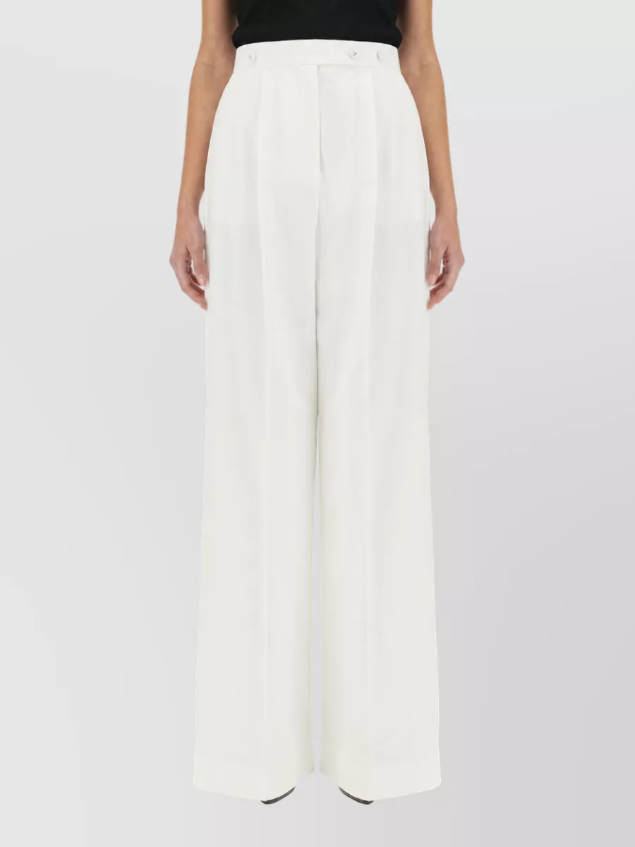 Givenchy Cotton Pleated Wide-Leg Trousers