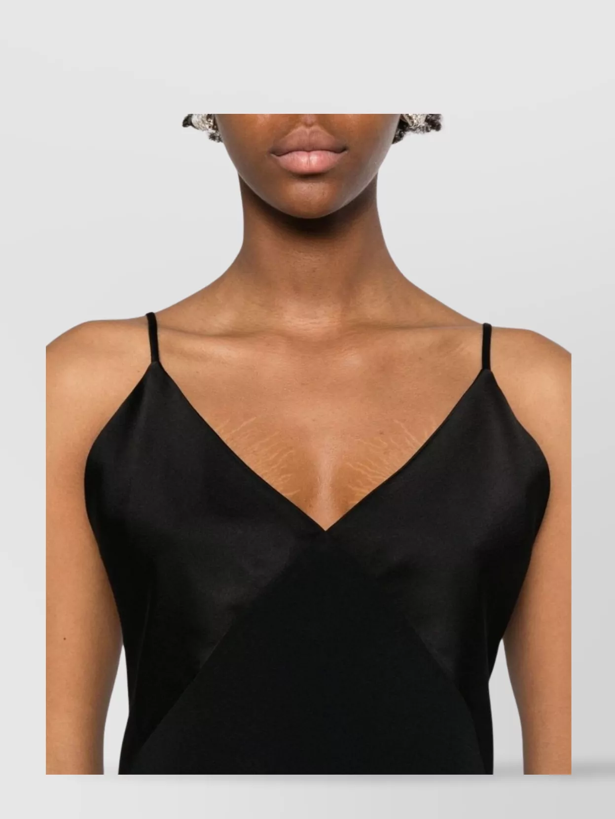 Forte Forte Satin V-Neck Sleeveless Top And Straps