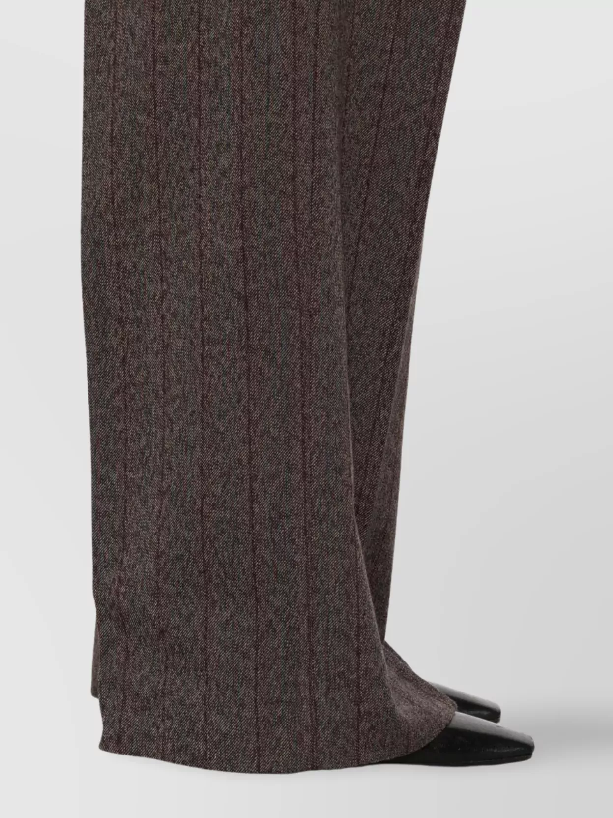 Golden Goose Virgin Wool Wide-Leg Trousers Pinstripe Design