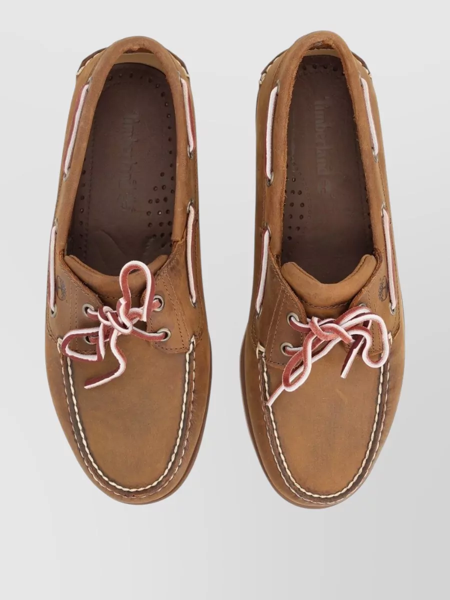 Timberland Boat Moccasin Round Toe Contrast Stitching