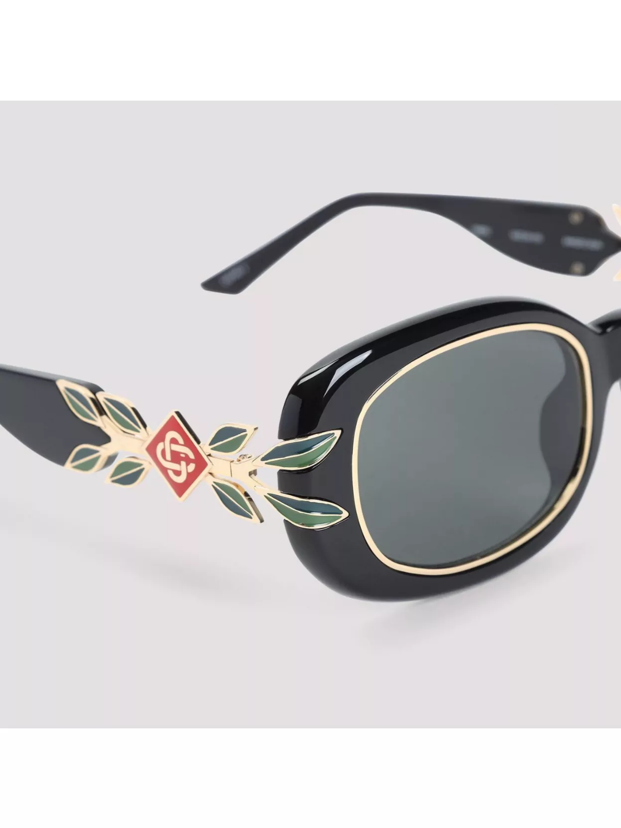 CASABLANCA OVAL SUNGLASSES LEAF MOTIF