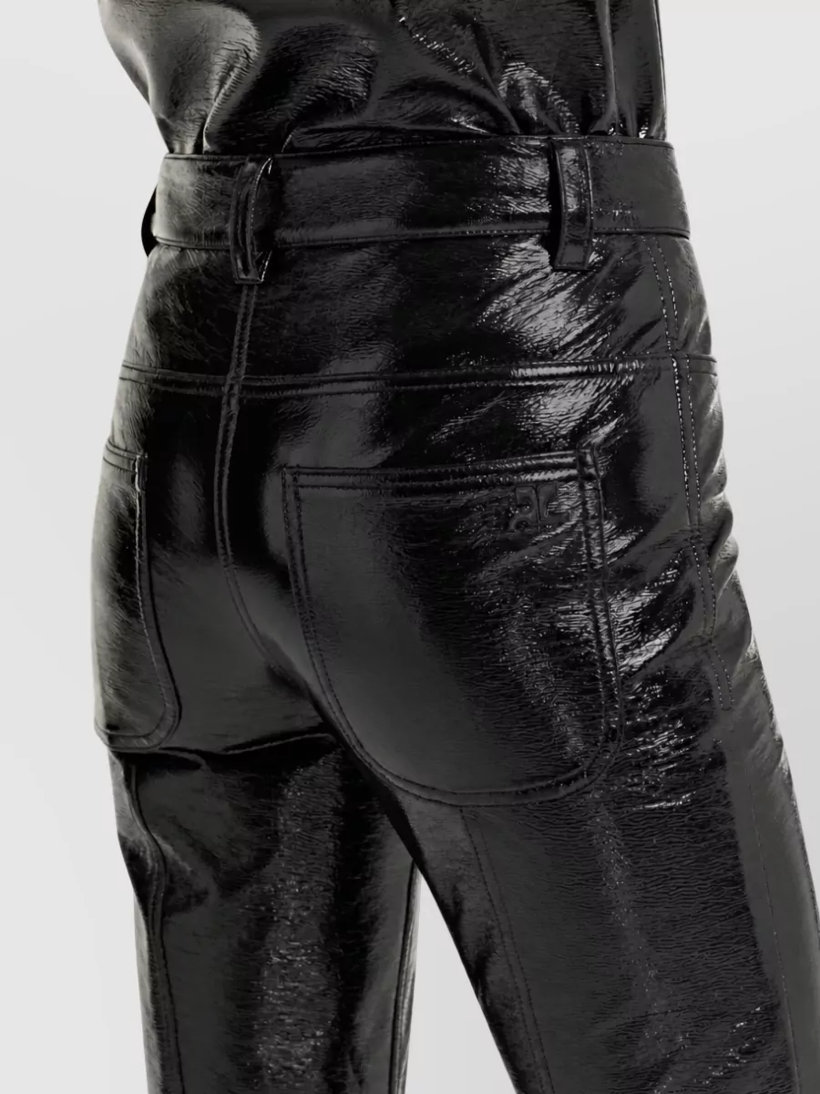 Courrèges Vinyl Straight-Leg Trousers