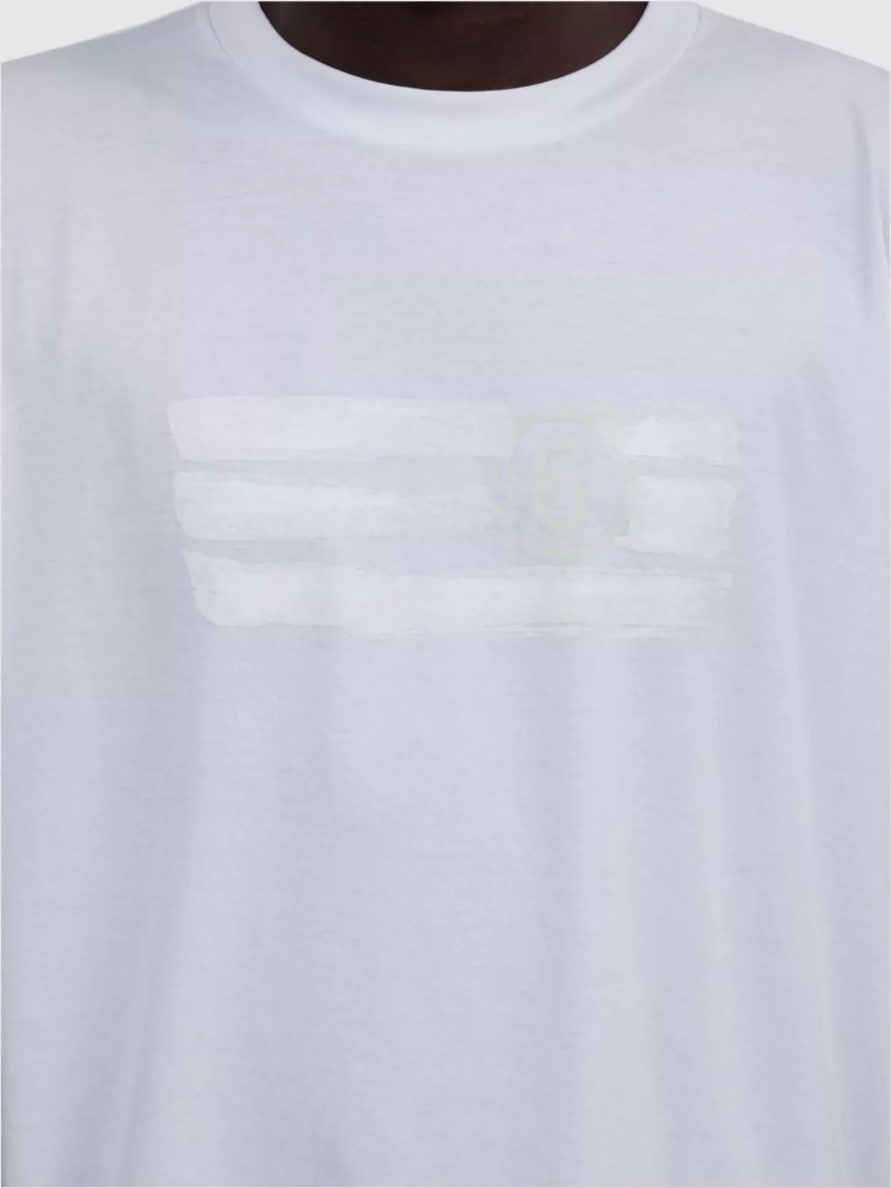 Mm6 Maison Margiela Crew Neck Graphic Print T-Shirt