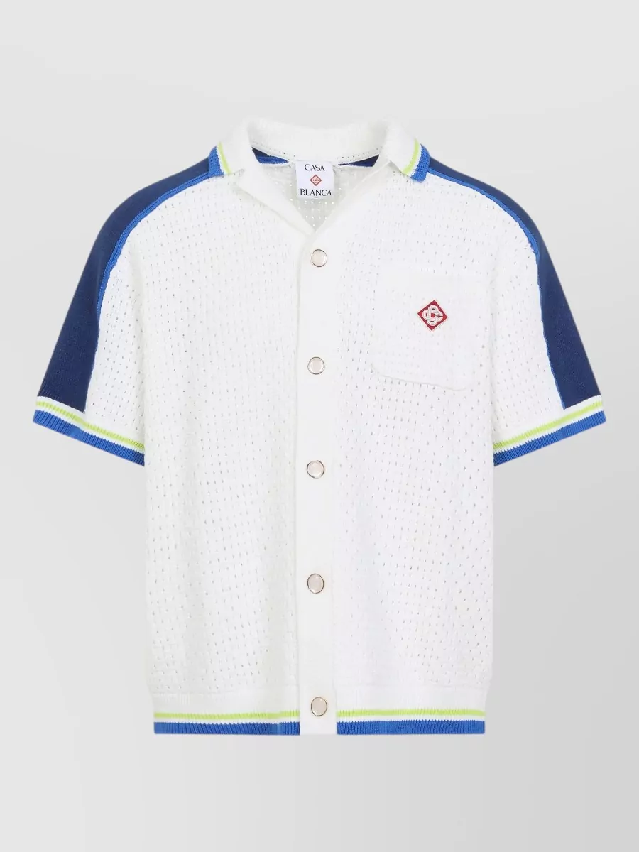 Casablanca crochet short-sleeve shirt