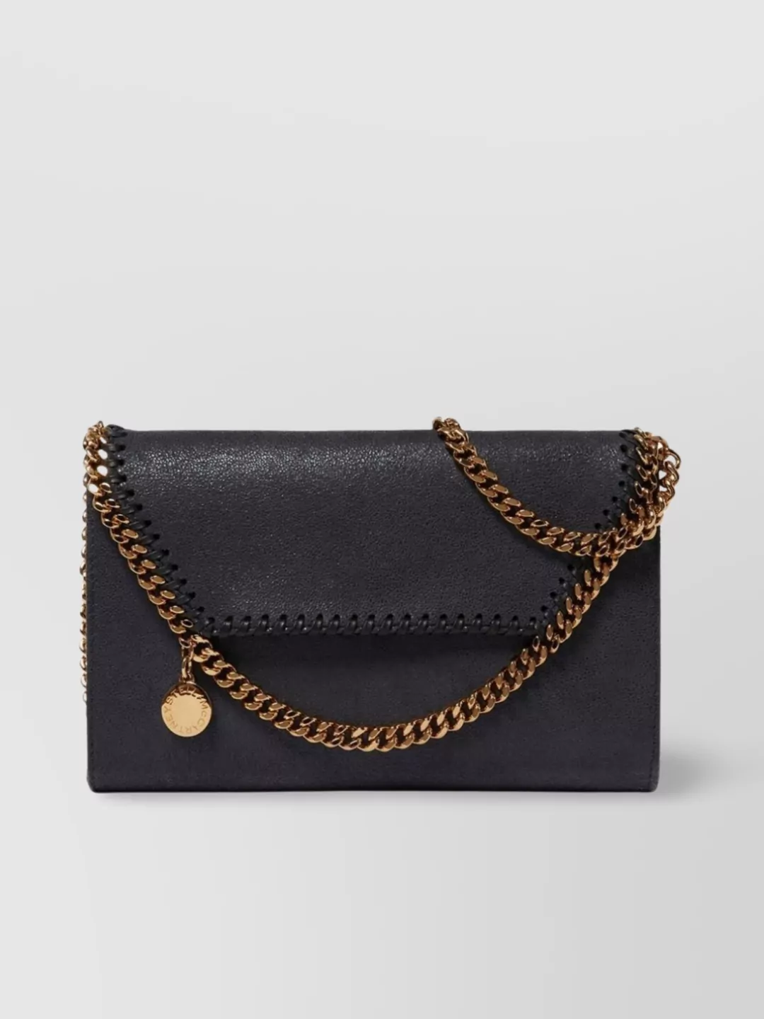 Shop Stella Mccartney Compact Wallet Crossbody Bag In Black