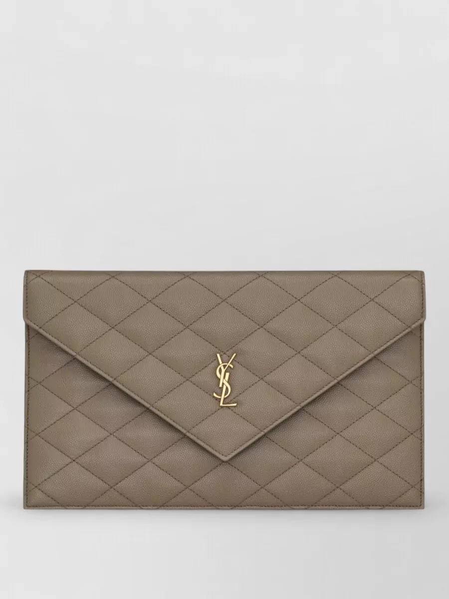 Saint Laurent paris leather clutch bag