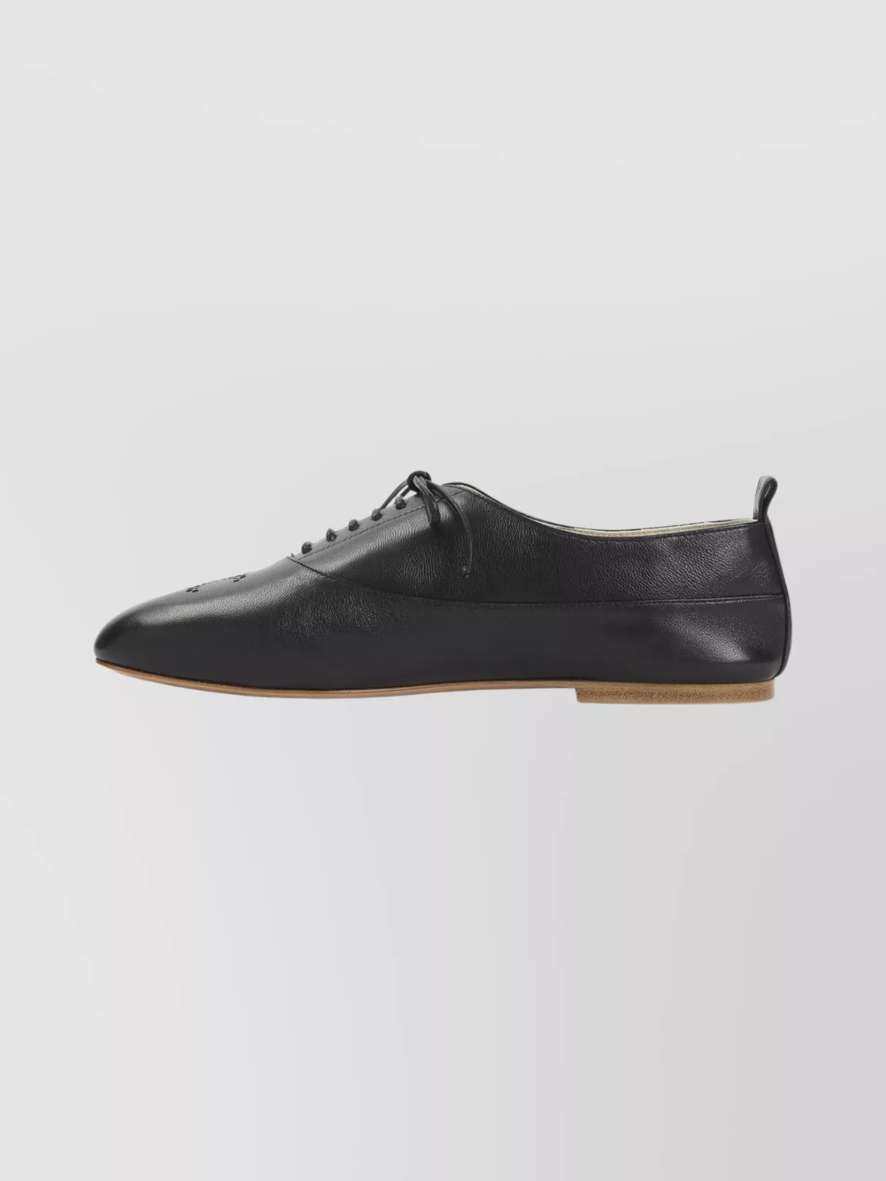 Celine Triomphe Leather Loafers Perforated Detail