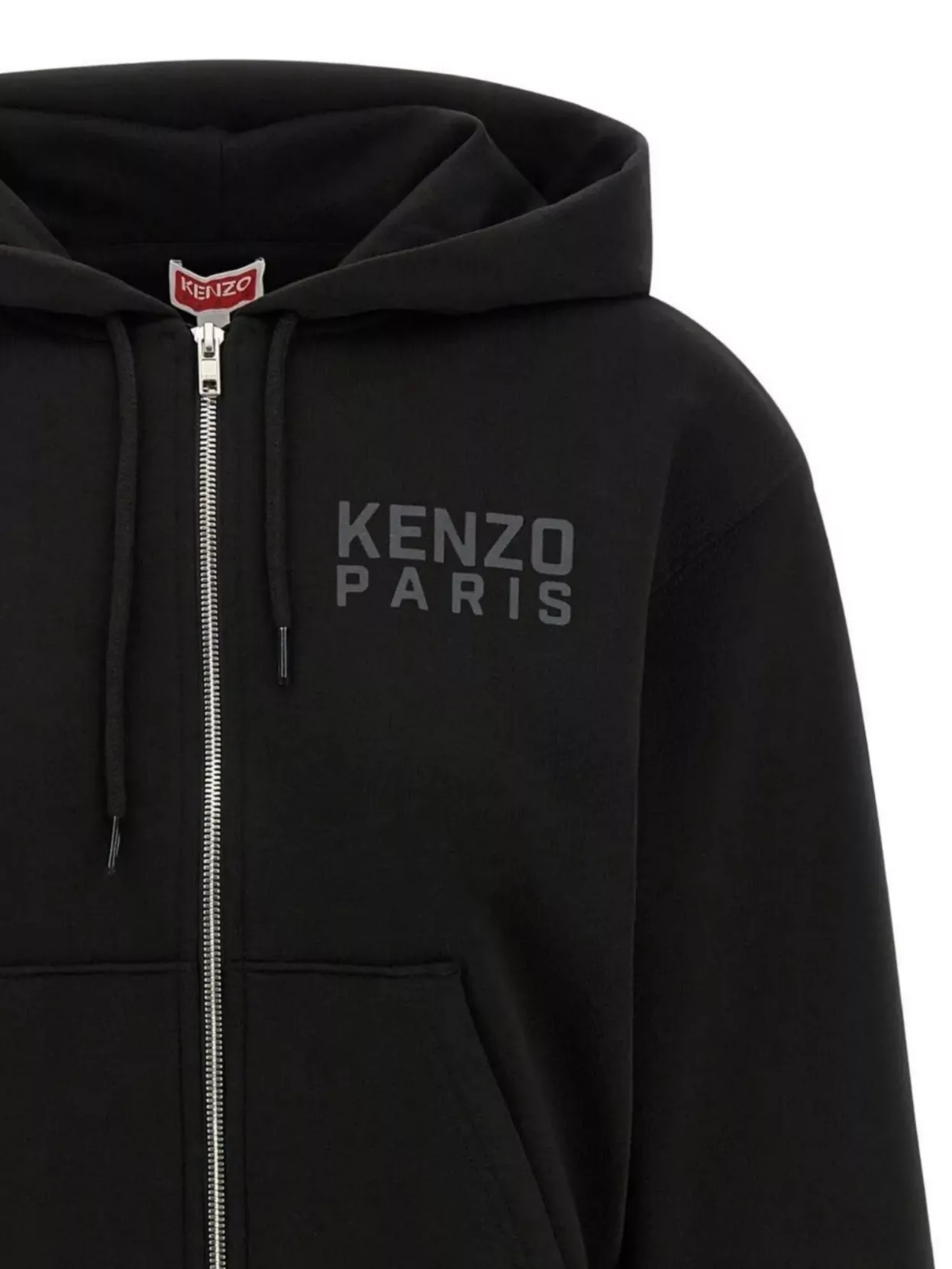 Kenzo Happy Tiger Zip Up Hoodie With Kangaroo Pocket