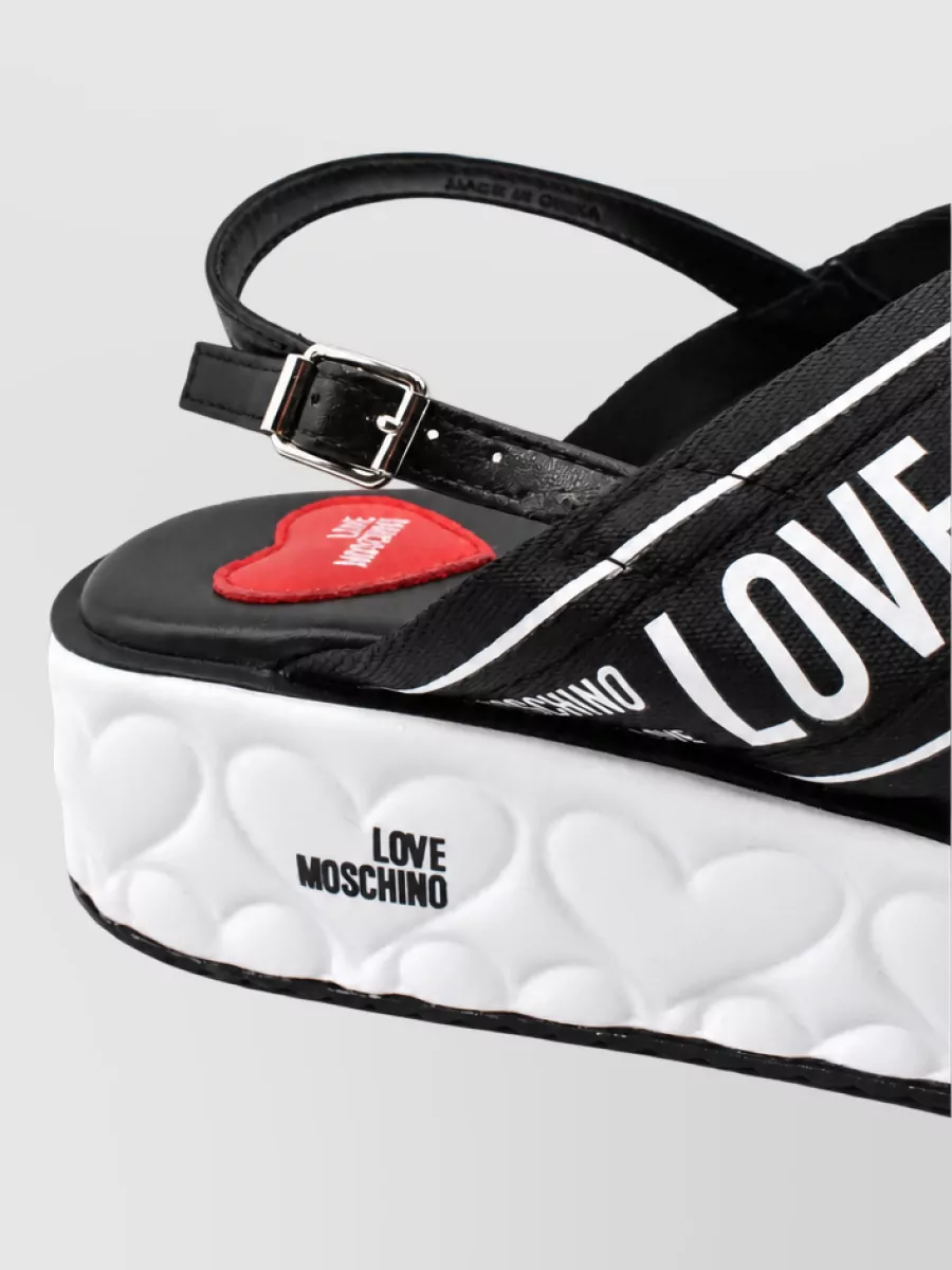 Love Moschino Leather Slides
