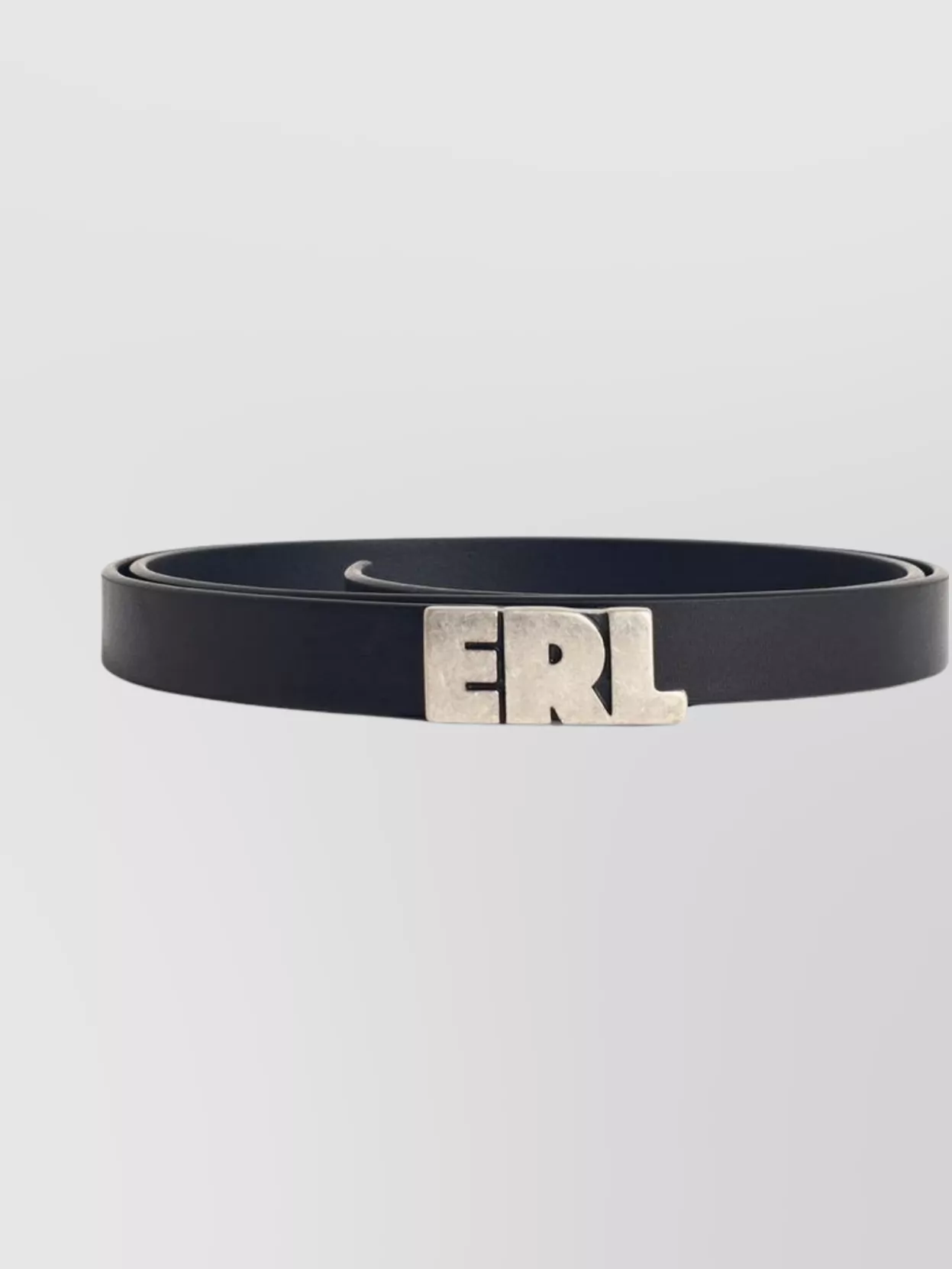 Erl Adjustable Leather Belt For Versatile Styling In Black
