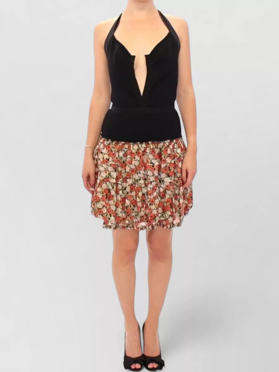Dolce&Gabbana silk halterneck floral-print mini dress