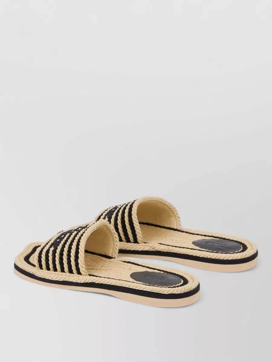Chloé Embroidered Rope Slides