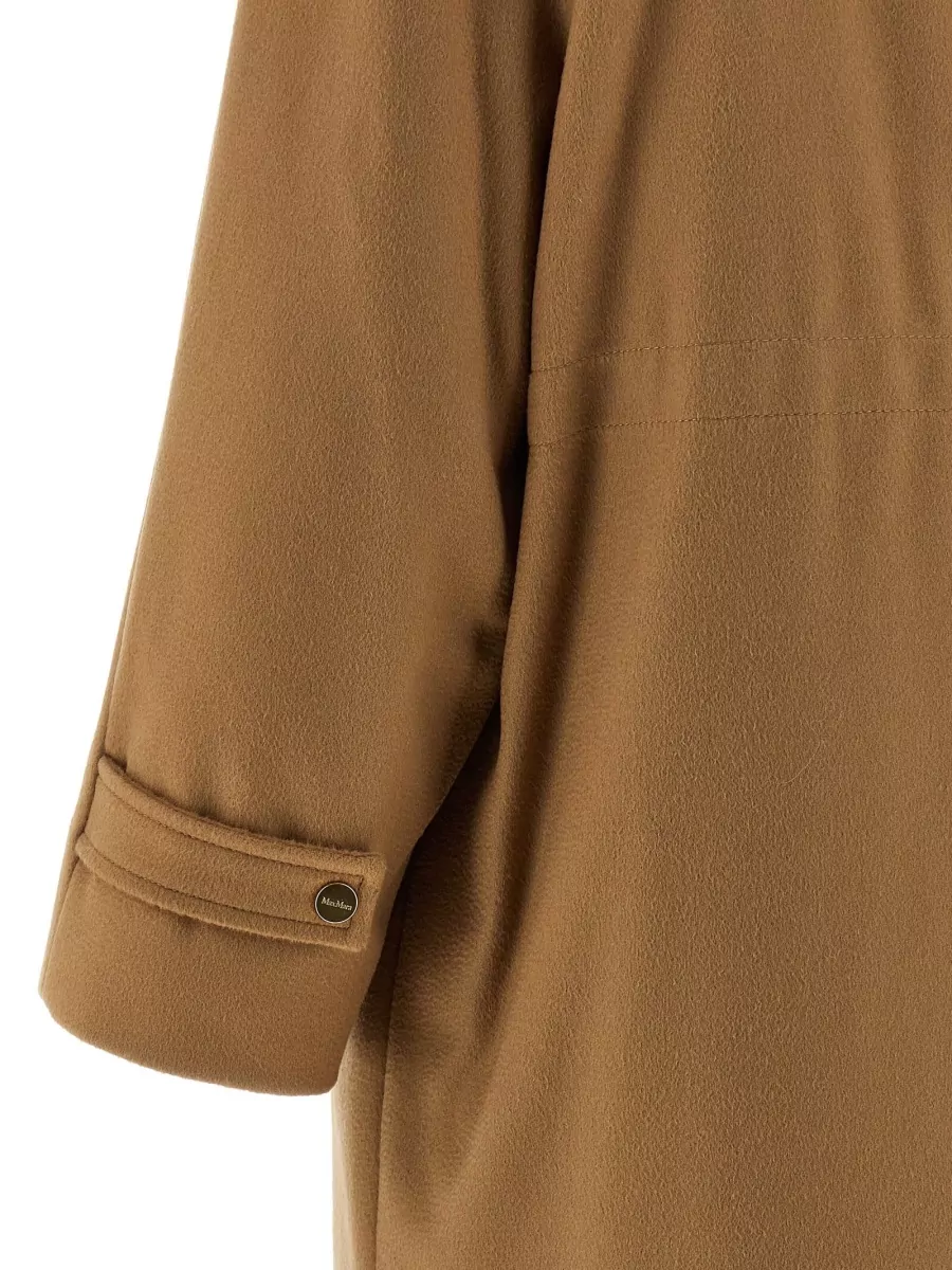 S Max Mara Quilted Hooded Long Parka Coat