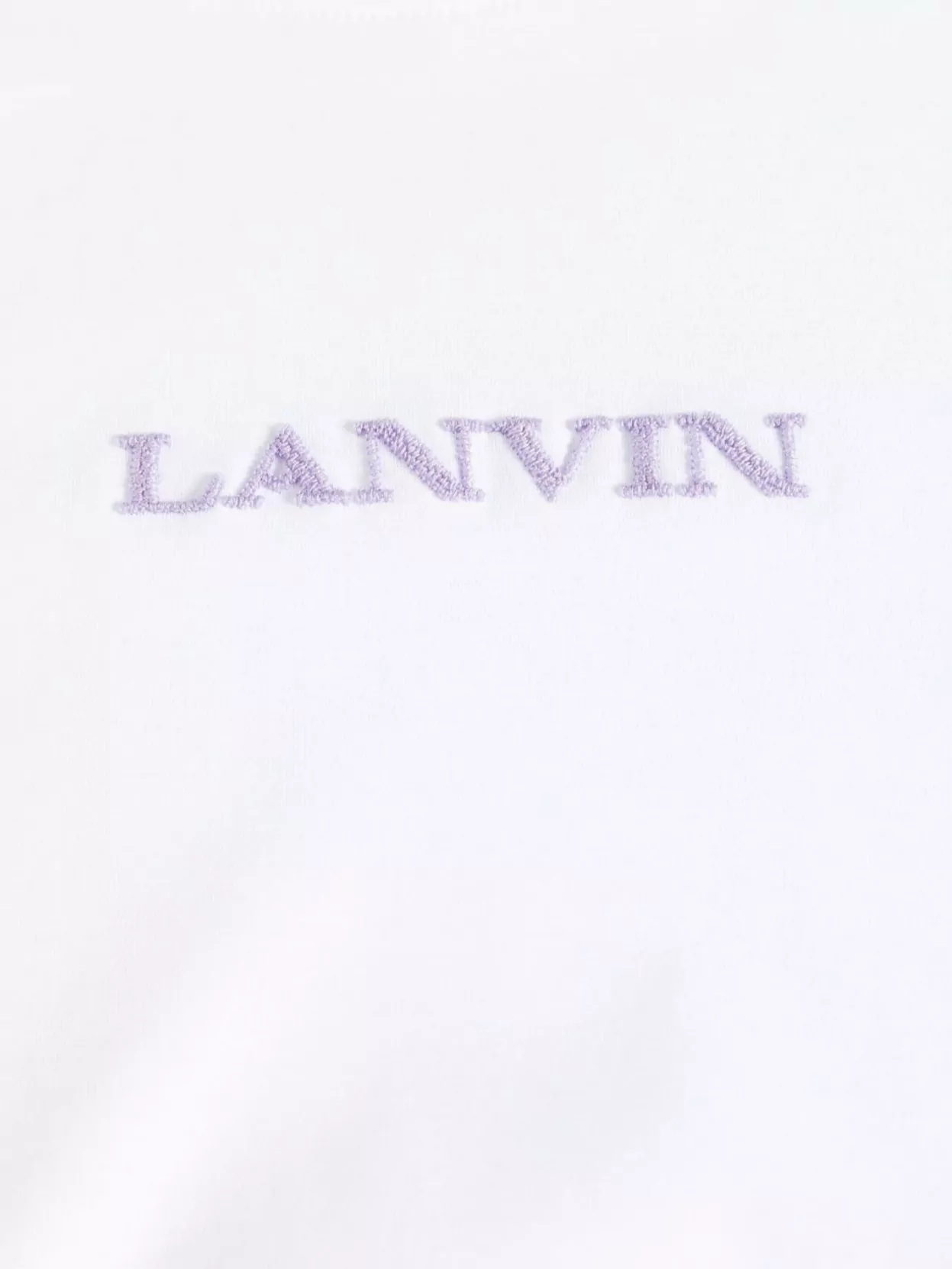 Lanvin Embroidered Cotton Jersey Crew Neck T-Shirt