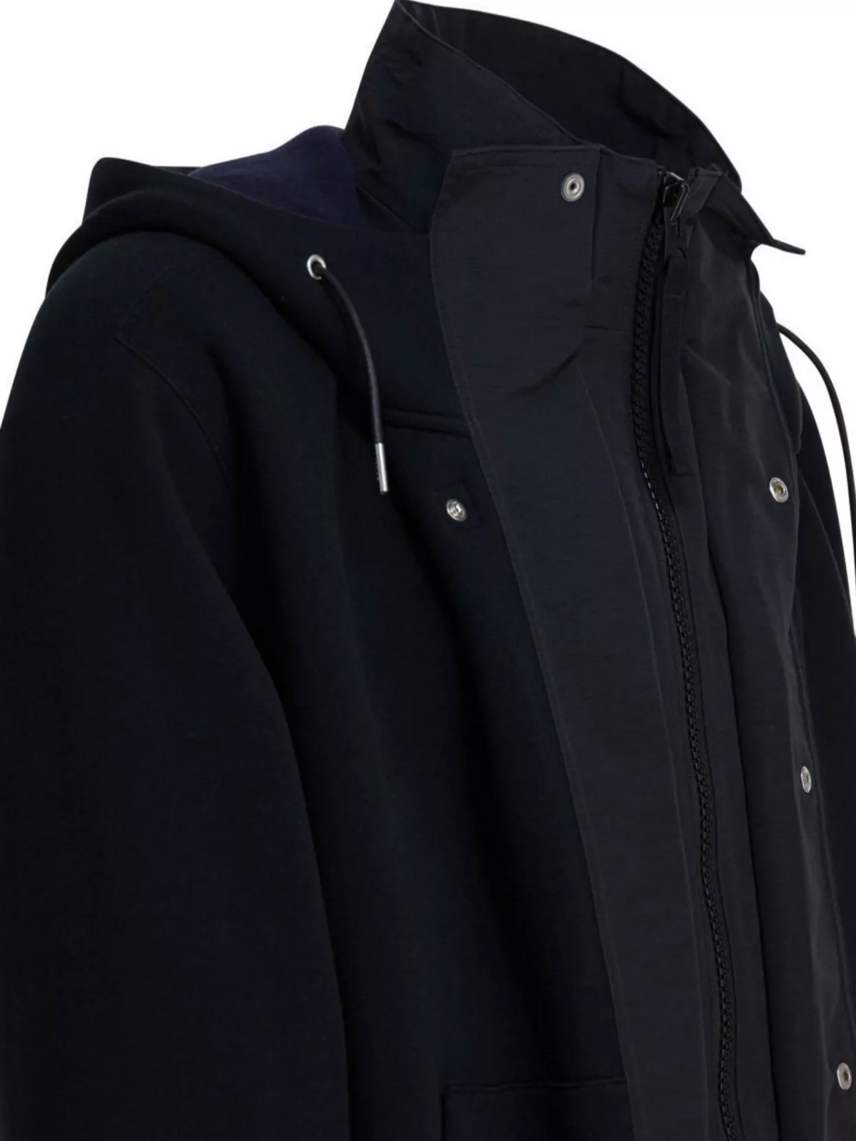 Sacai Hooded Long Sleeve Knitwear Drawstring