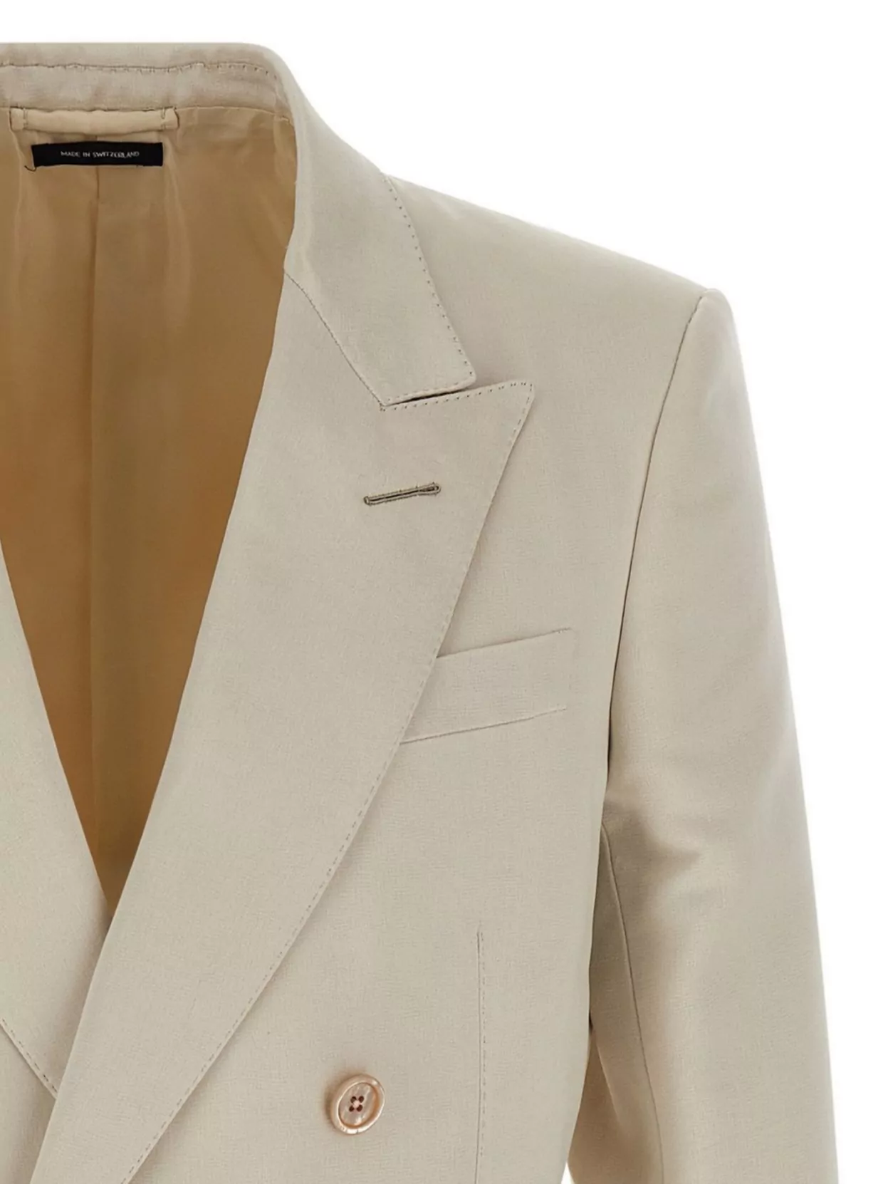 Tom Ford Double-Breasted Tailored Blazer Featuring Back Vent