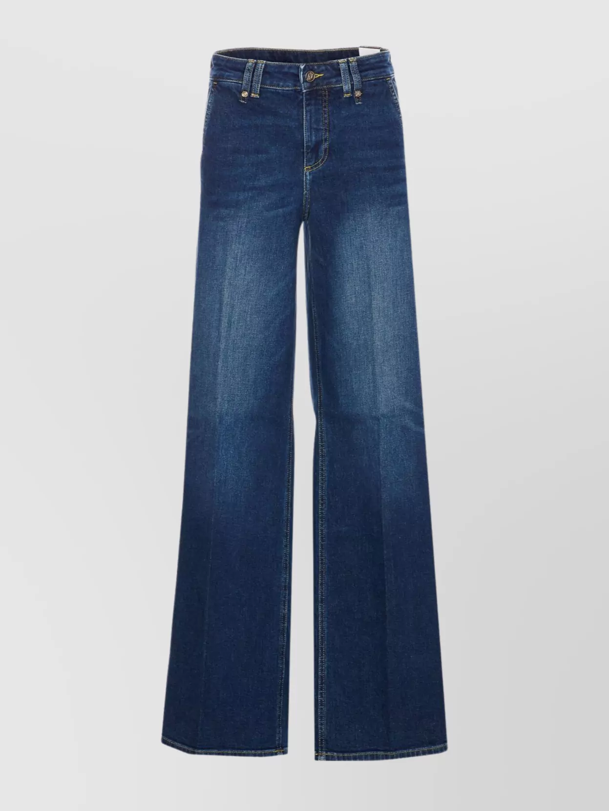 Liu •jo Flared Wide-leg Denim Jeans Trousers In Blue