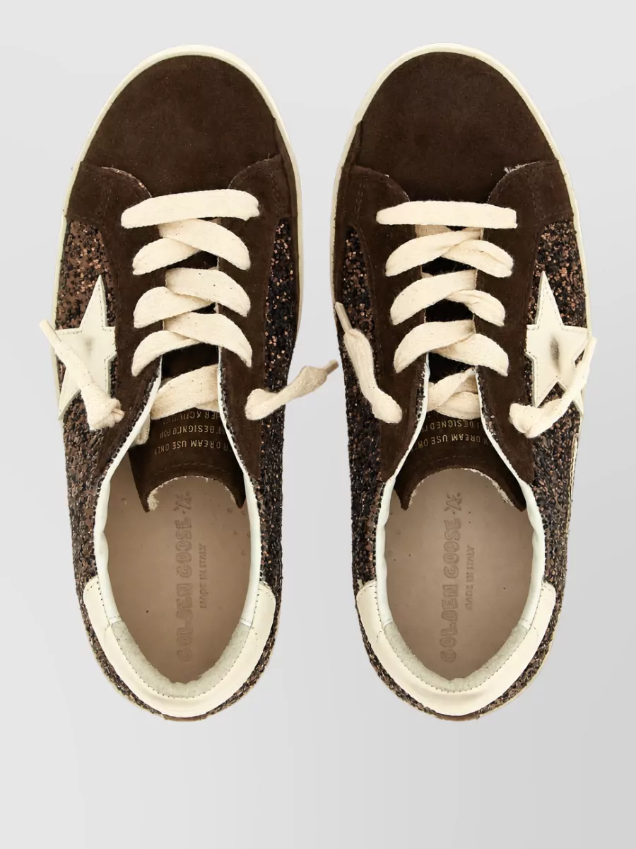 Golden Goose Glitter Panel Low-Top Sneakers