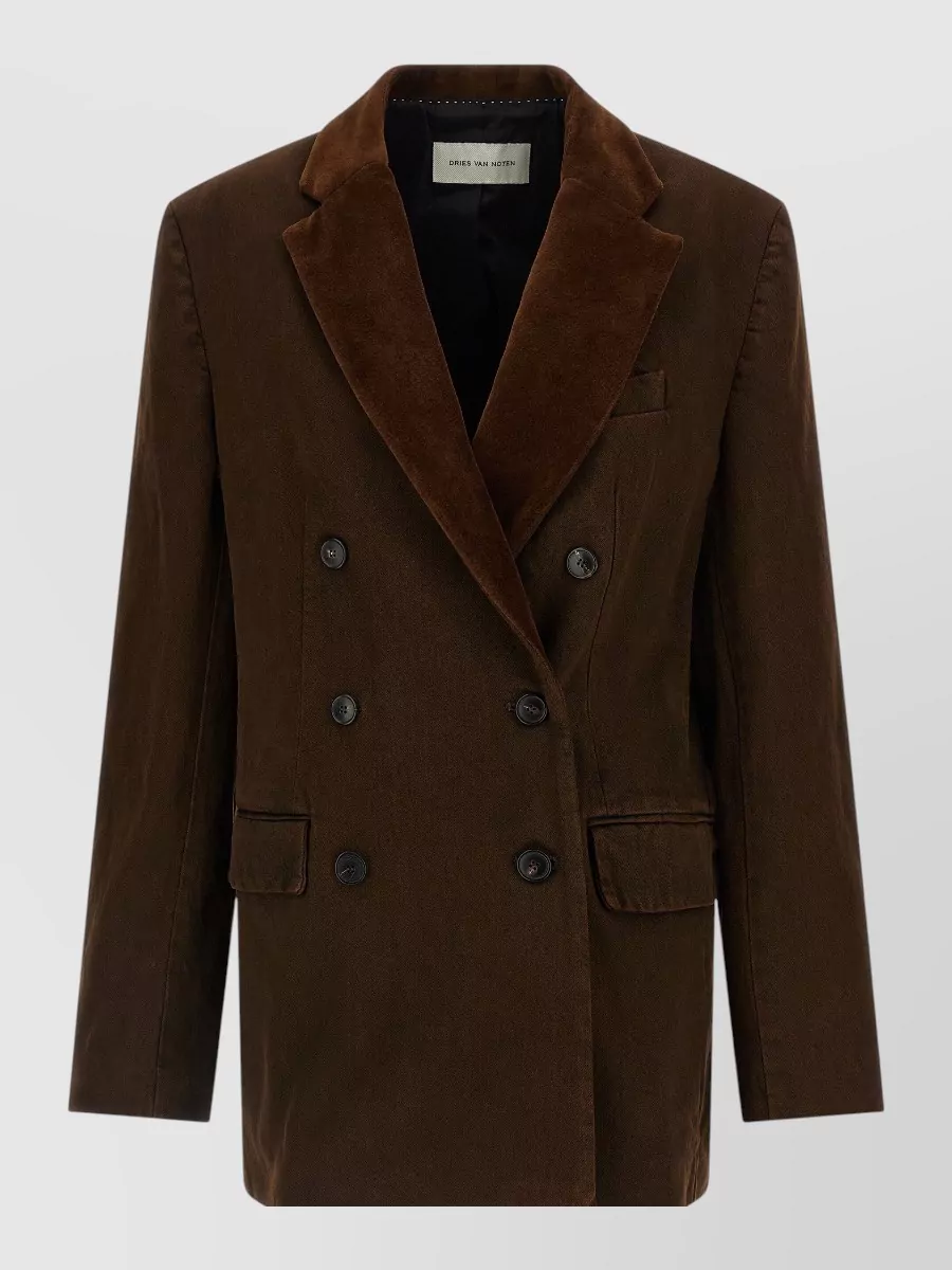Dries Van Noten denim double-breasted blazer