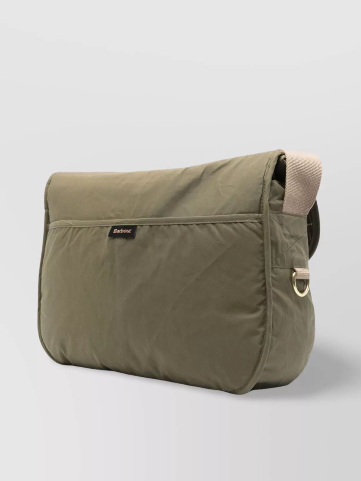 Barbour Shoulder Bag With Adjustable Strap And Front Pockets In Green