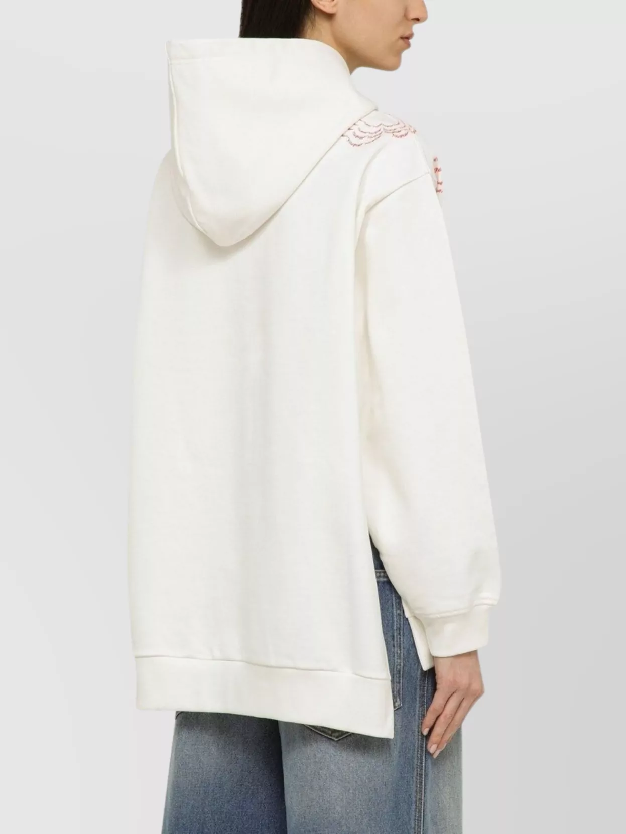 Marni Floral Embroidery Cotton Sweatshirt In White