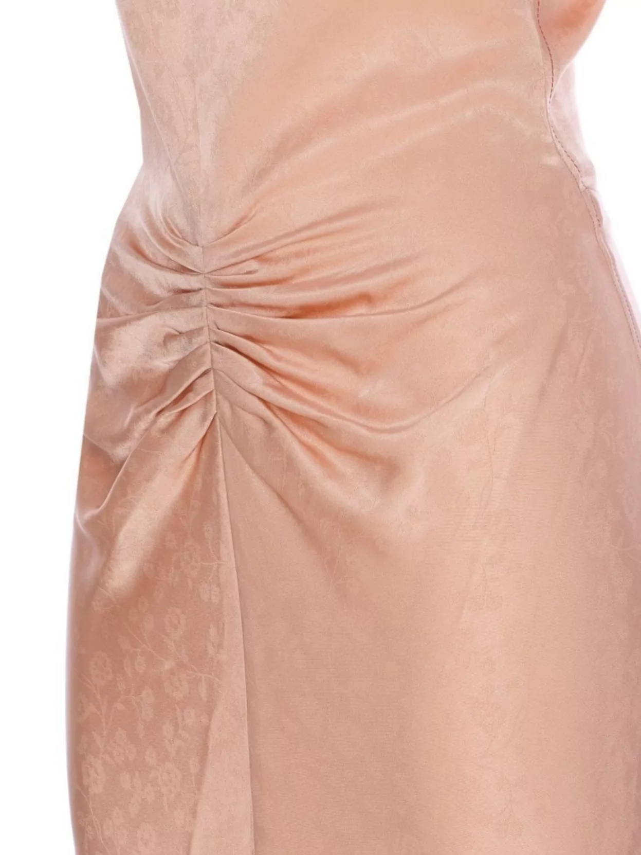 Victoria Beckham Light Pink Damask Dress With Gathering