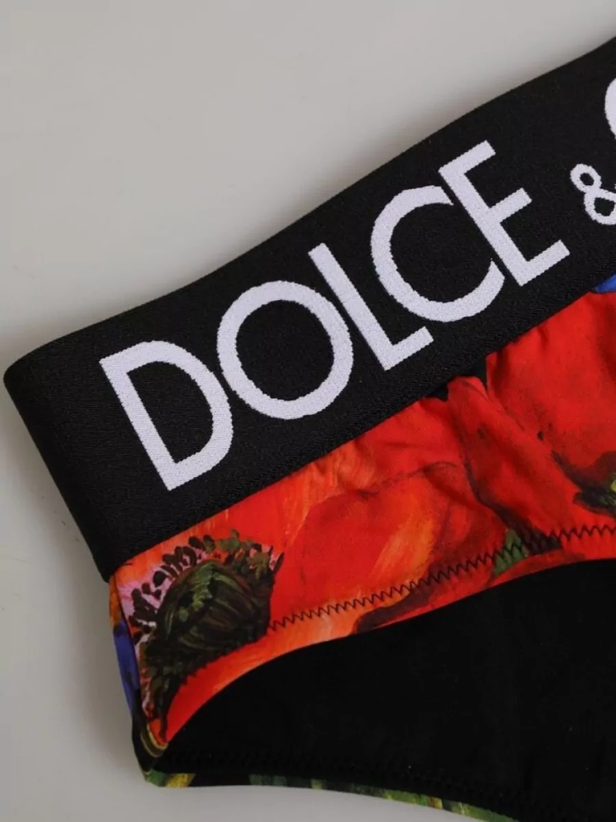 Dolce&Gabbana Floral Print High-Waist Bikini Briefs