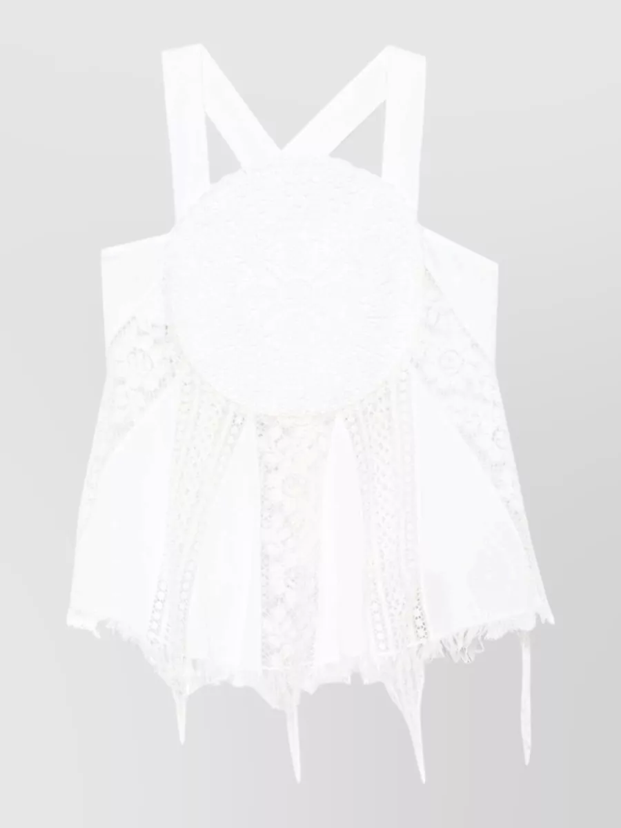 Loewe Paula's Ibiza Embroidered Cotton Sleeveless Top