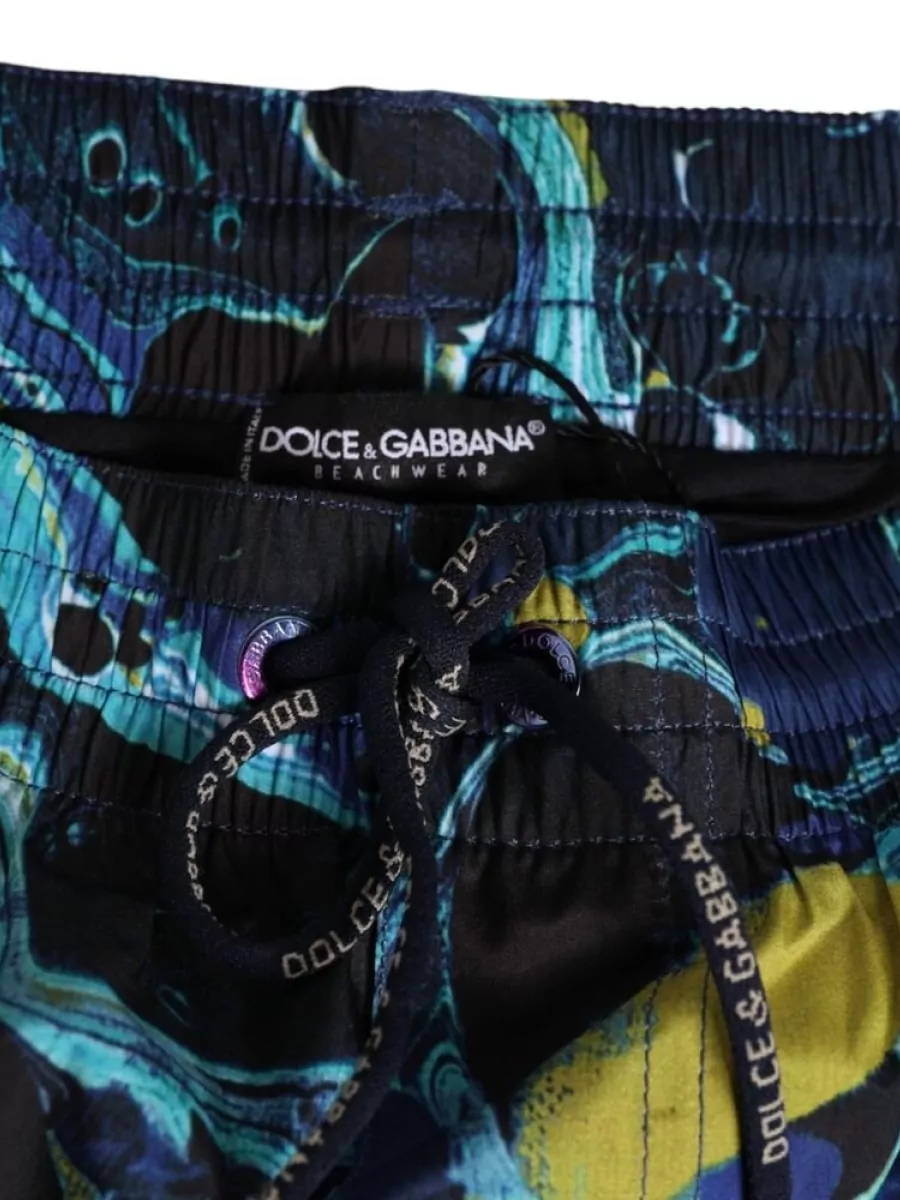 Dolce&Gabbana Marble Print Swim Boxer Shorts
