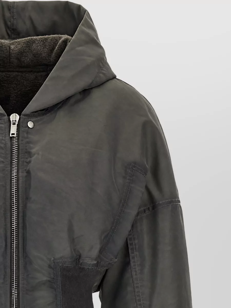 Rick Owens Drkshdw Cropped Hooded Bomber Jacket