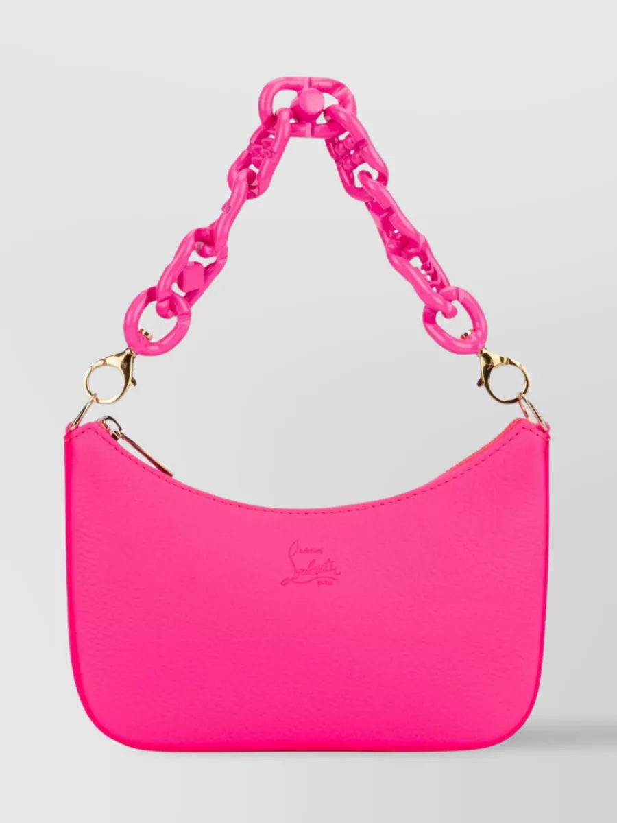 Shop Christian Louboutin Link Strap Shoulder Bag In Pink