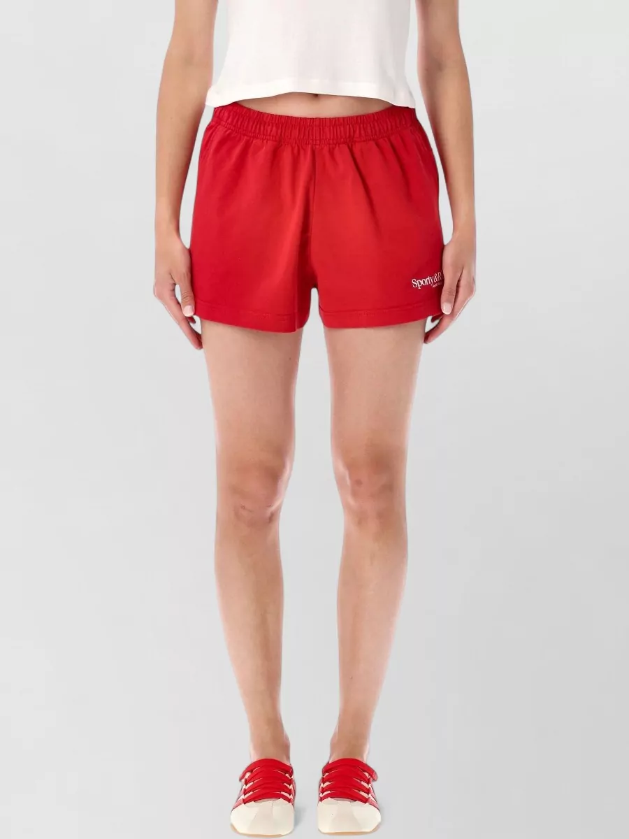 Sporty & Rich cotton high-rise short shorts