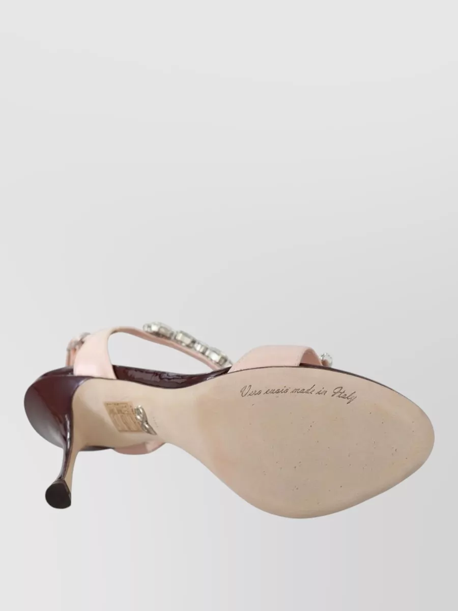 Dolce&Gabbana Silk Crystal-Embellished Stiletto Sandals