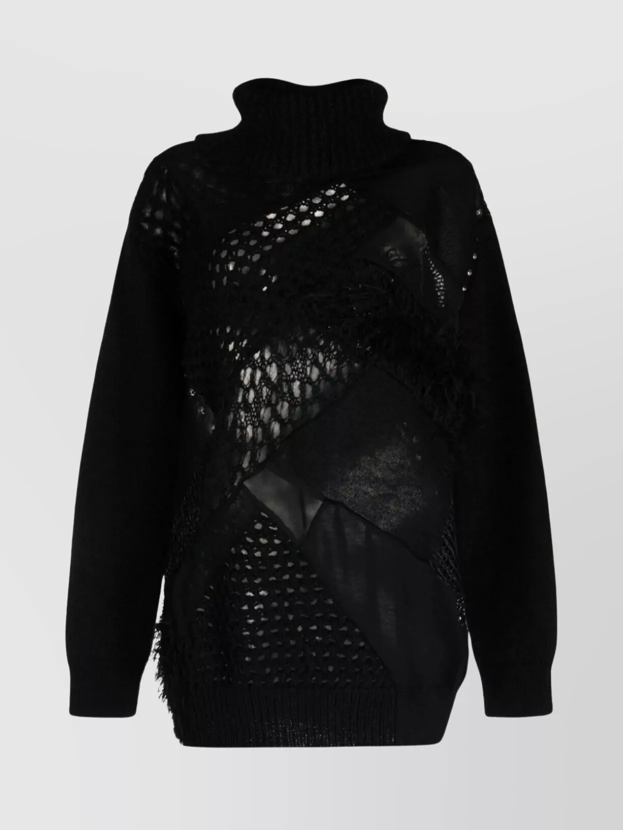 Junya Watanabe Women's Patchwork Stud Turtleneck Knitwear