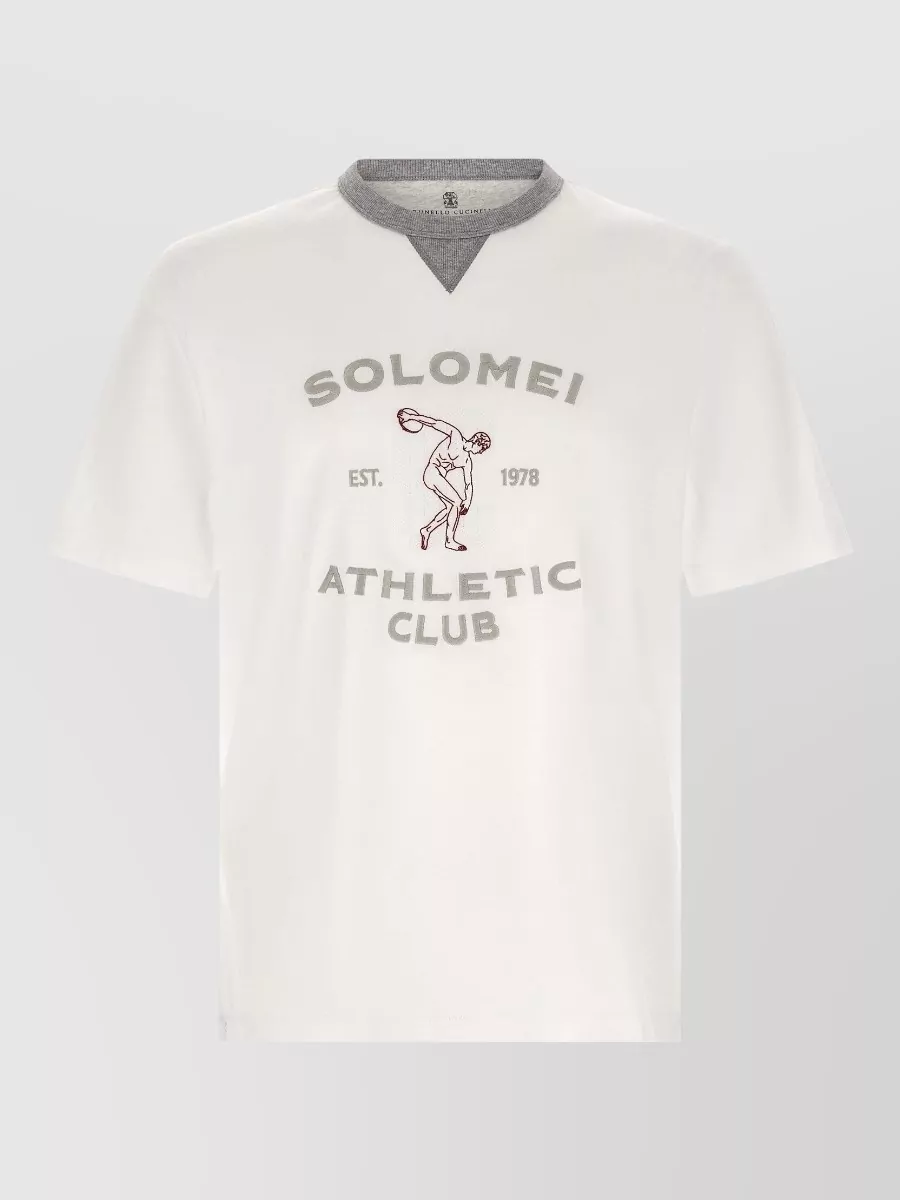 Brunello Cucinelli cotton jersey printed short-sleeve t-shirt