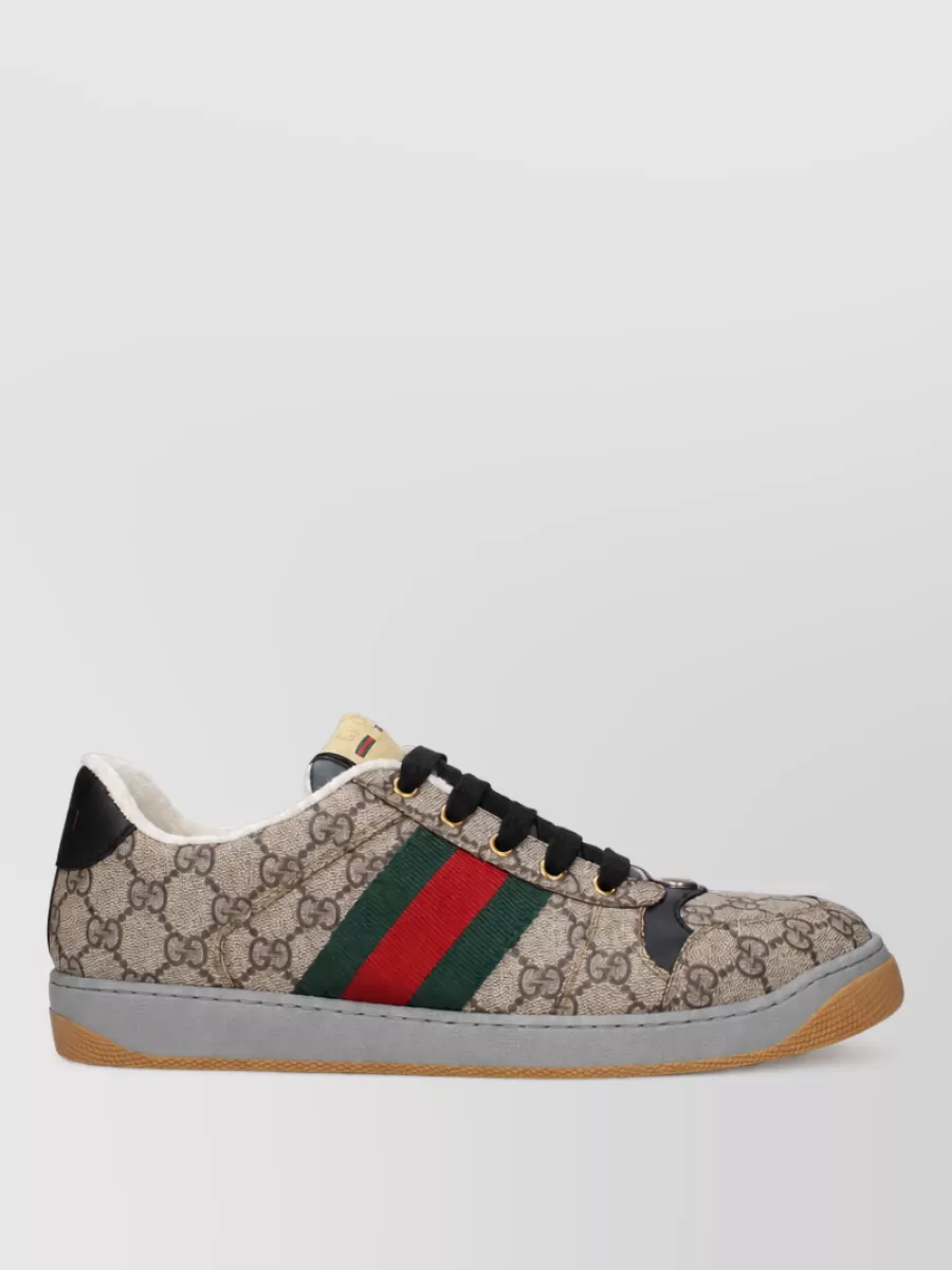 Gucci Fabric Lace-Up Sneakers