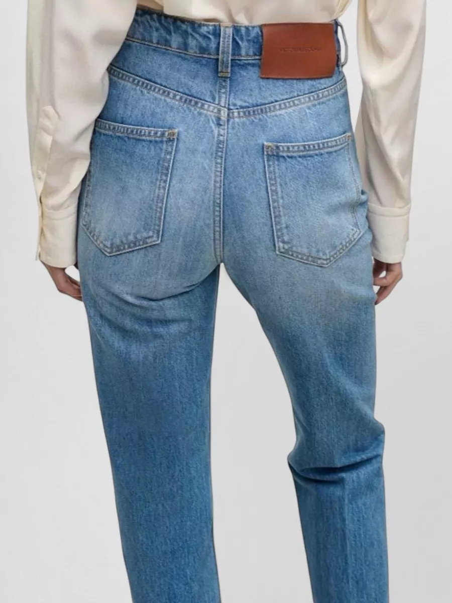 Victoria Beckham High-Rise Straight-Leg Denim Jeans
