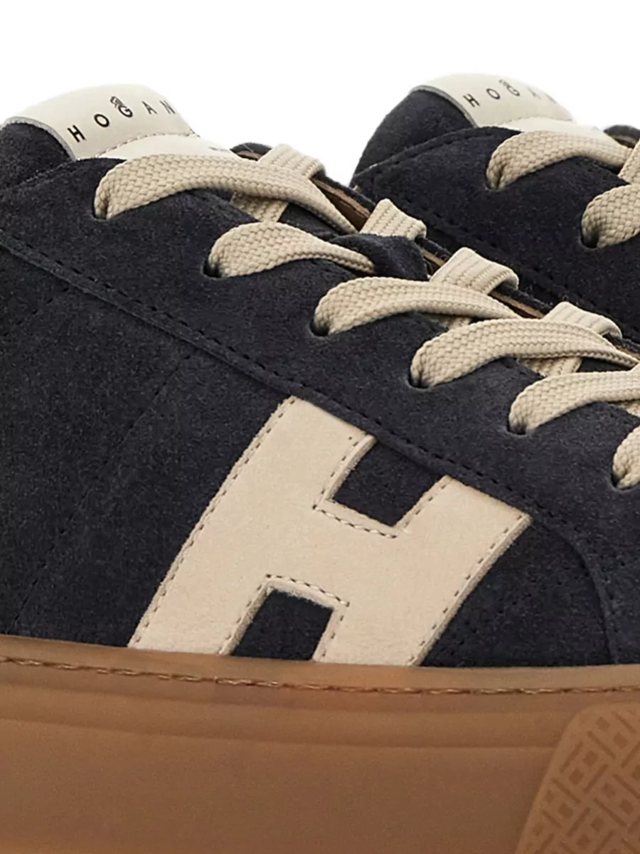 Hogan Suede Leather Low-Top Lace-Up Sneakers