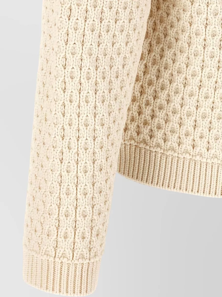 Jw Anderson Cotton-Blend Cable-Knit Zip Cardigan