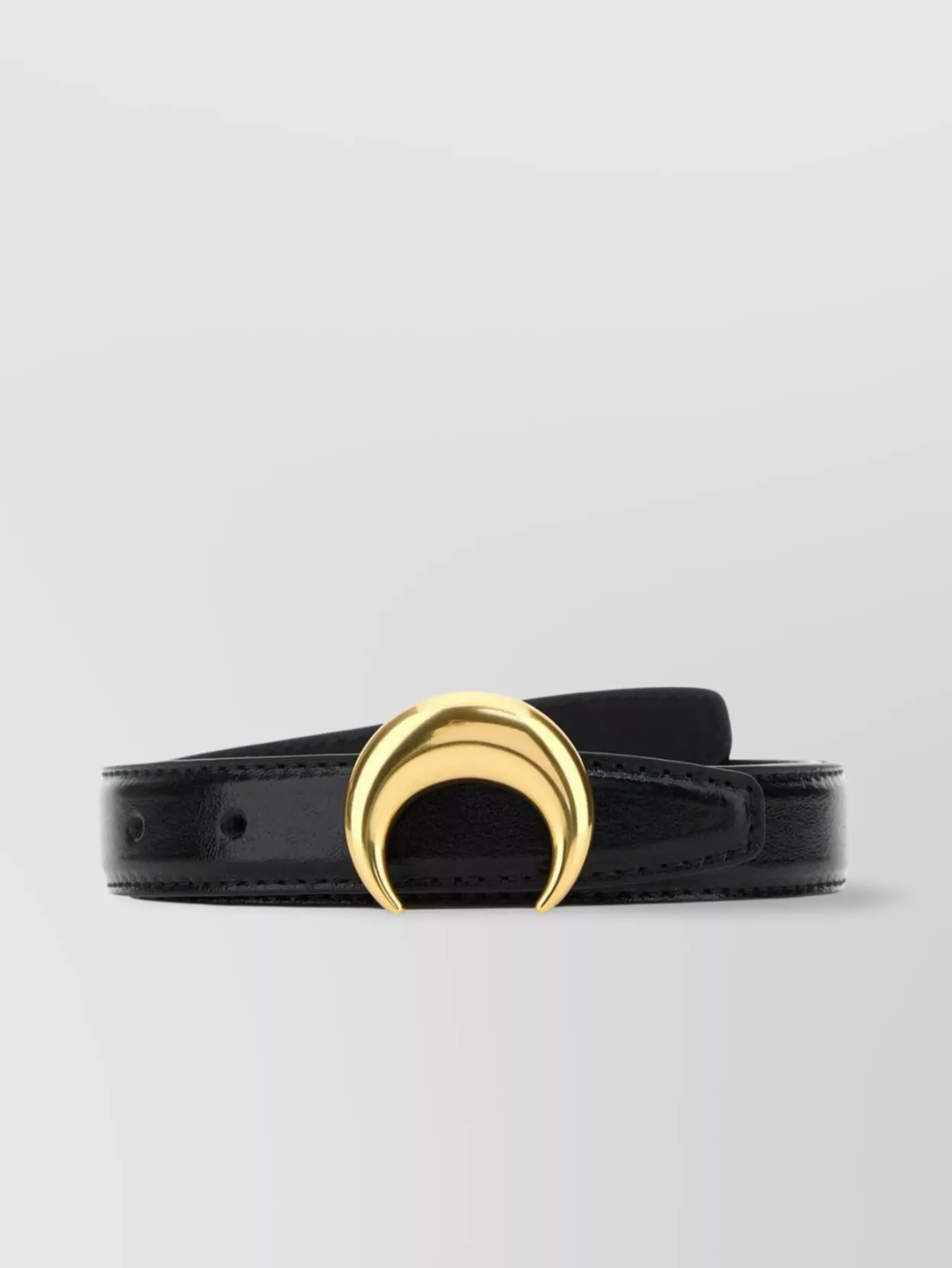 Shop Marine Serre Leather Belt Adjustable Gold-tone Buckle