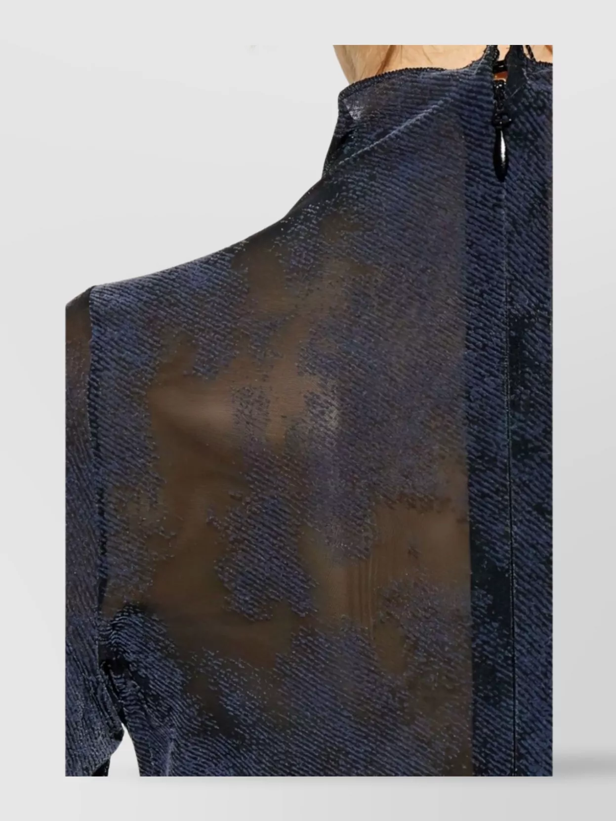 Diesel Long-Sleeve High Neck Sheer Bodysuit
