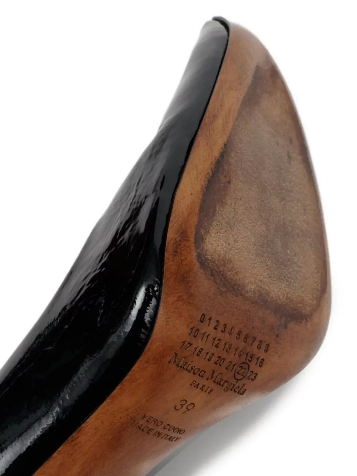 Maison Margiela High Heel Leather Pumps With Square Toe